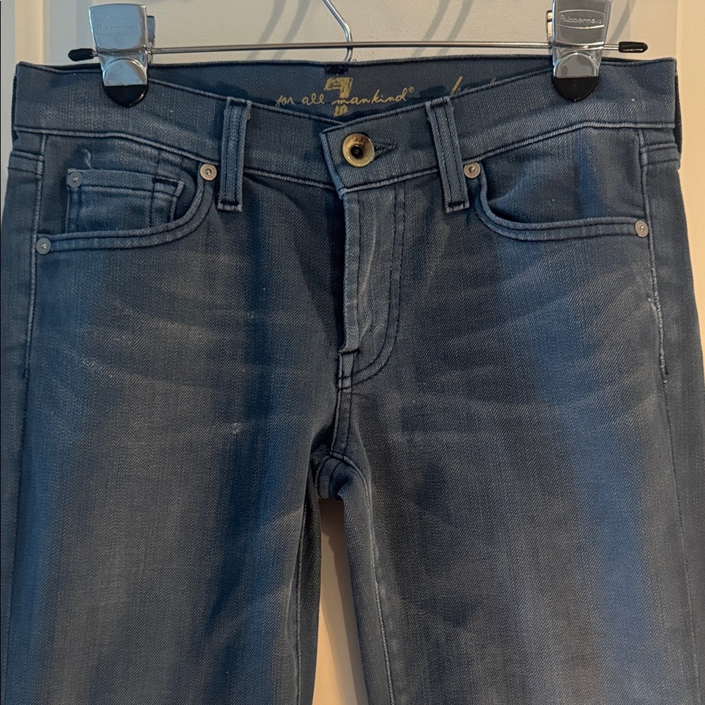 7 For All Mankind Women's Dark Blue Straight Leg Jeans